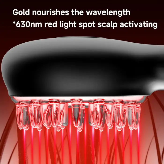 DOCO-Peigne de massage électrique EMS, thérapie à la lumière rouge par vibration, croissance des che