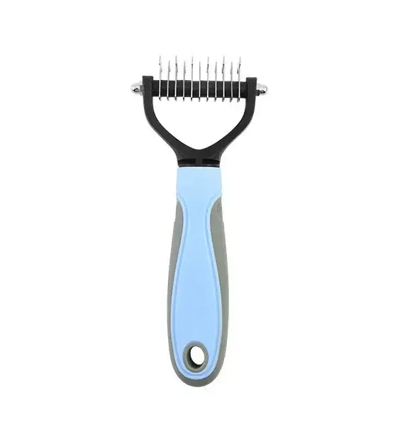 Peigne d'épilation pour chat, brosse d'épilation pour chien, en acier inoxydable, Double face, bross
