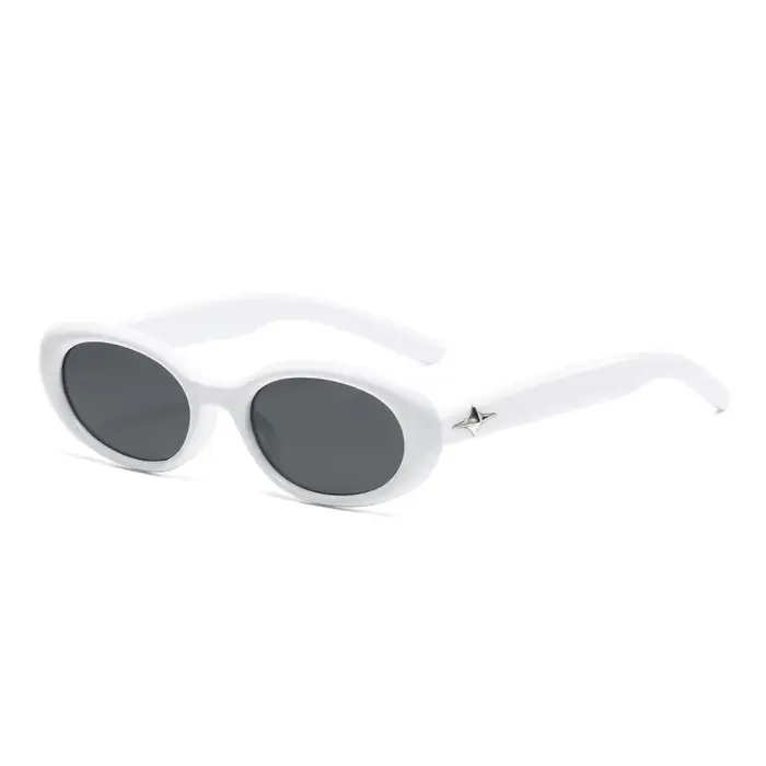 Lunettes anti-lumière style Y2K ovale - Design steampunk vintage - Randonnée unisexe homme femme
