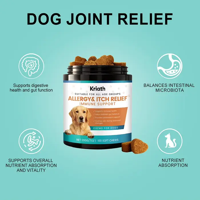 200g Friandises à mâcher pour chiens contre les allergies