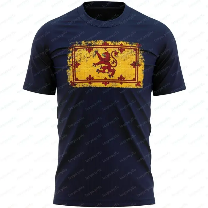 T-shirt drapeau du blason écossais pour hommes