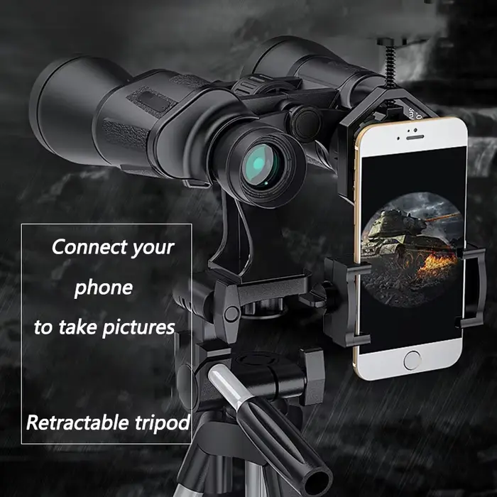 Jumelles professionnelles 20x50 longue portée 50000m militaire allemand BAK4-prisme HD zoom télescope outdoor