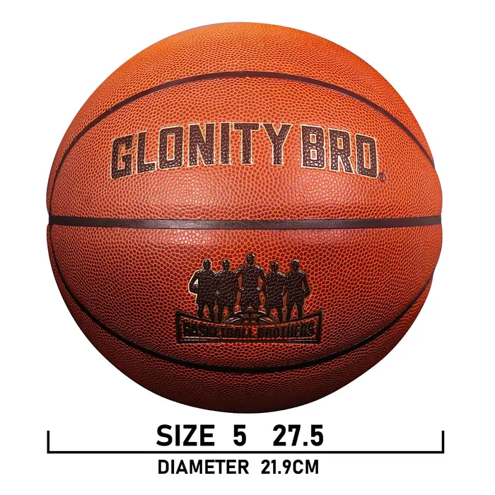 Ballons de basketball taille 5, 6, 7 en cuir PU marron doré pour entraînement en extérieur et en int