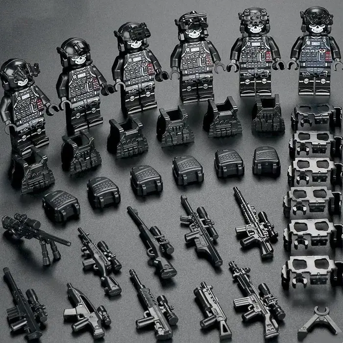 WW2 Forces spéciales militaires soldat moderne ville Police SWAT armes figurines blocs de constructi