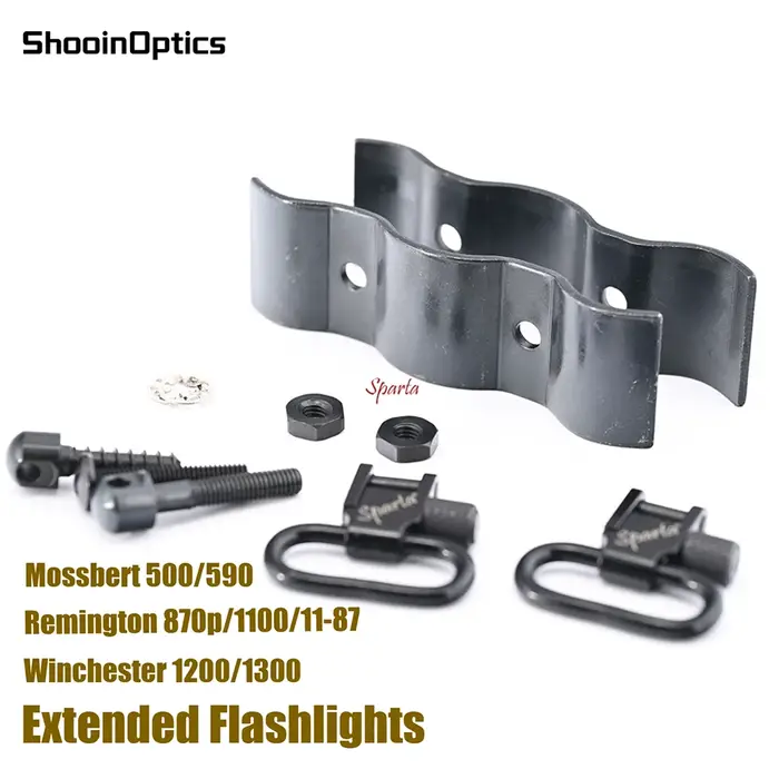 Sangle de fusil Sparta avec support pour lampe torche et laser, extension pivotante de 1 pouce, sang
