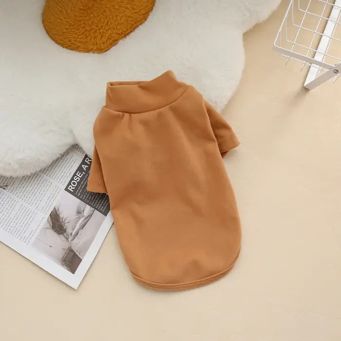 Automne et hiver animal de compagnie couleur unie sweat à capuche chaud chemise inférieure Simple et