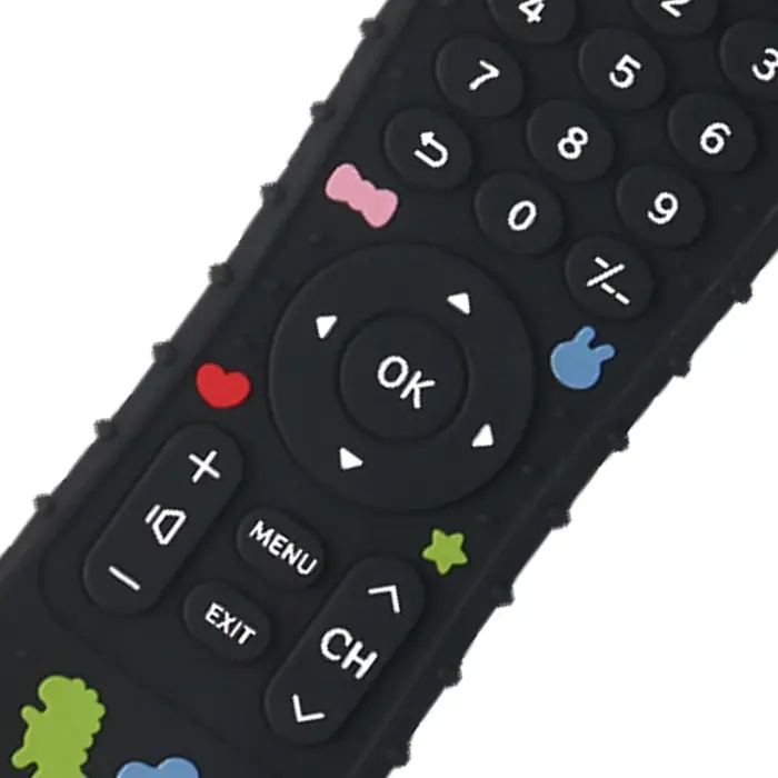 1PC Silicone bébé jouets TV télécommande forme anneau de dentition jouet sans BPA Silicone dentition