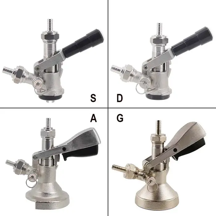 Coupleur de fût commercial avec sonde en acier inoxydable PRV Type S/D/A/G 304, Boby en laiton nicke