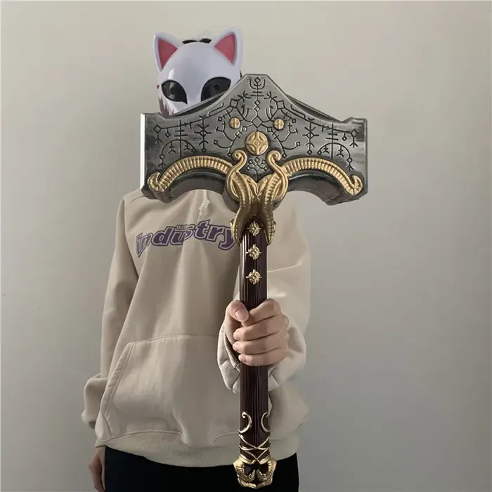 God of War 4 Cosplay marteau de Thor tonnerre brise-tempête flamme Tomahawk hache accessoire arme leviathan Chaos lame