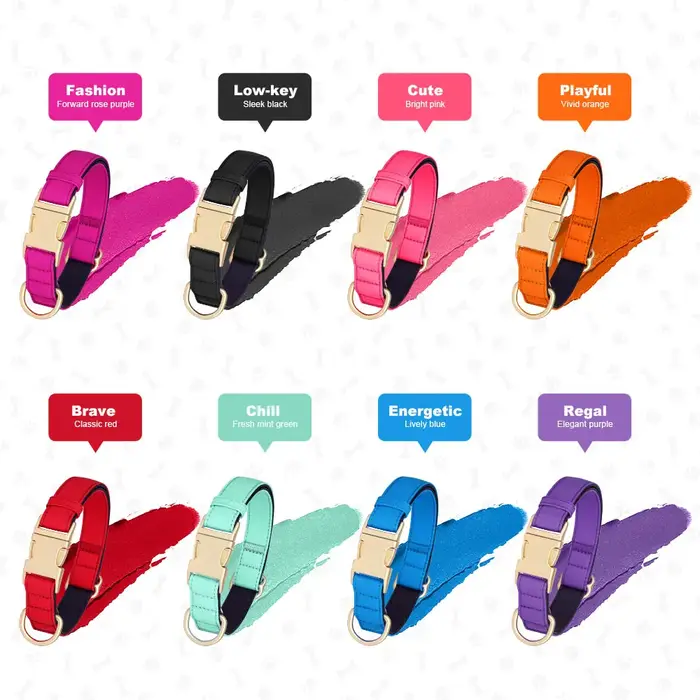 Collier pour chien en nylon 8 couleurs colliers