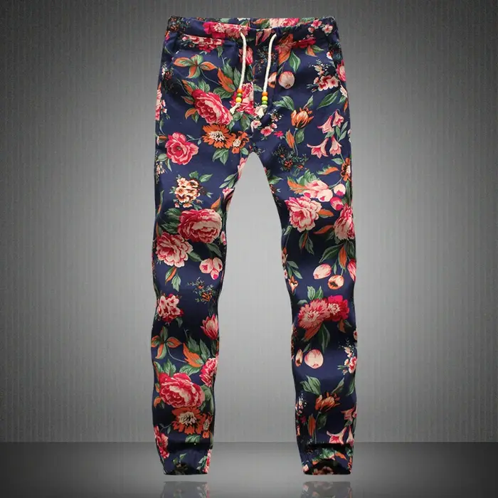 Pantalon de jogging homme imprimé floral, nouvelle mode printemps 2026, taille européenne, décontrac