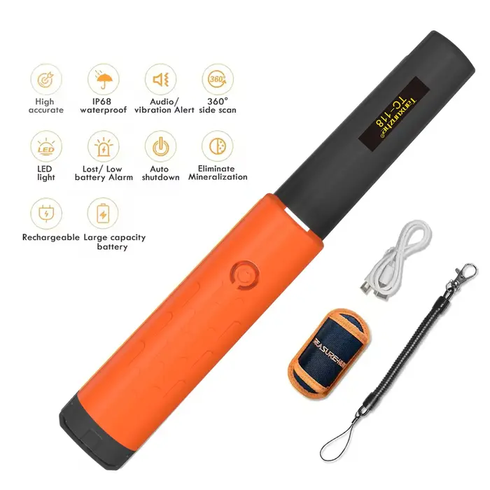 Treasure Hunter – détecteur de métaux portatif 1300mAh, pointeur Pinponter, détecteur d'or, étanche,