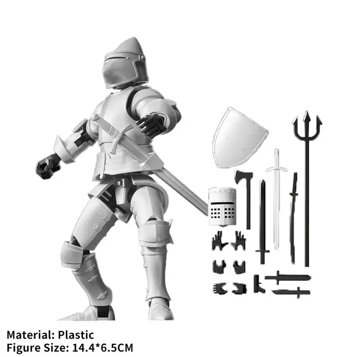 Figurine d'action de Robot factice 13 en armure, ornement de bureau d'action de chevalier médiéval d