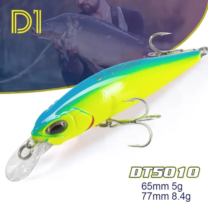 D1 Suspendu Jerkbait Hover Fry leurre de pêche 65mm 5g 77mm 8.4g appât coulant Wobblers artificiels 