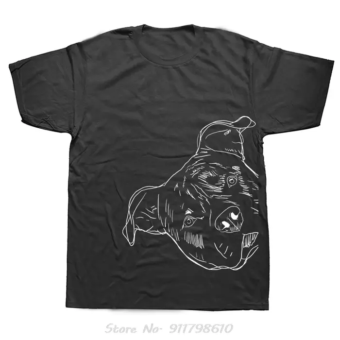 T-shirt surdimensionné drôle chien américain Staffordshire Terrier vêtements pour hommes Streetwear 