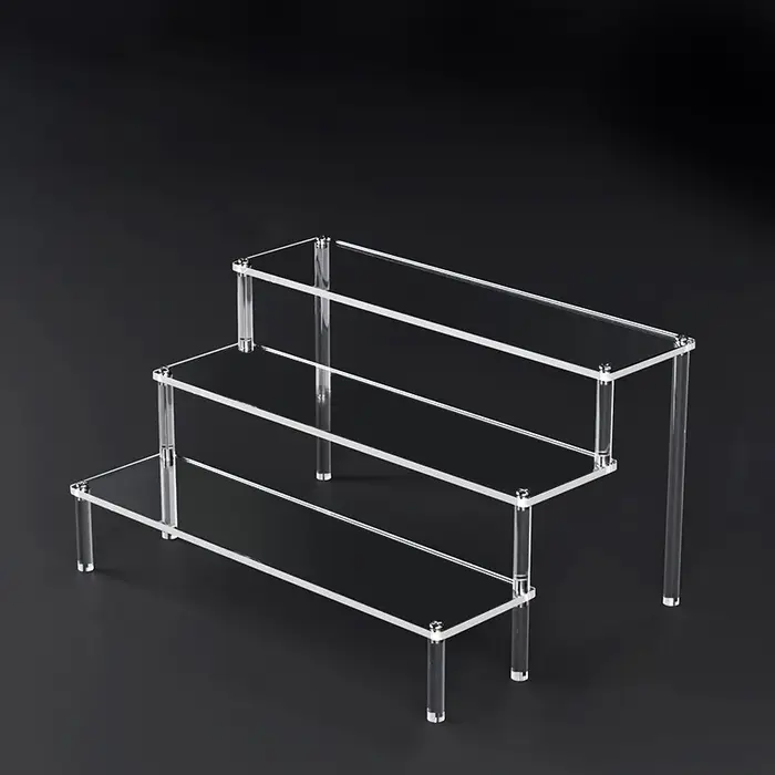 Présentoirs en acrylique à 1-5 niveaux, étagère transparente, présentoir de figurines en argile pour