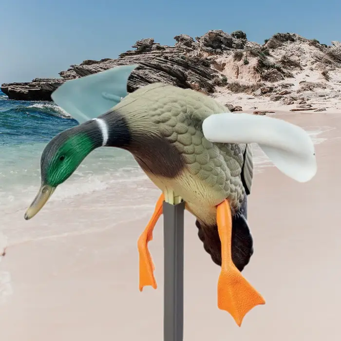 Leurre canard colvert rotatif vent - Figurine plastique réaliste chasse - Déco jardin pelouse extérieur