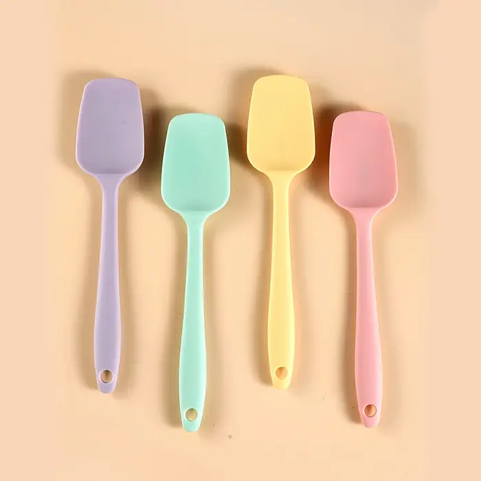 Pelle intégrée en forme de T en Silicone de qualité alimentaire, petite pelle à mélanger pour crème 