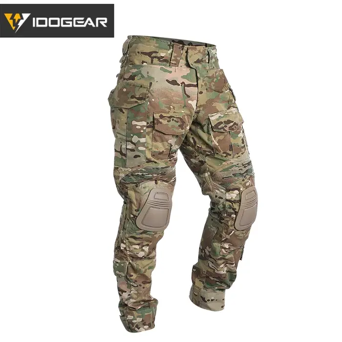 Pantalon combat IDOGEAR G3 avec genouillères camouflage chasse tactique militaire MC gen3