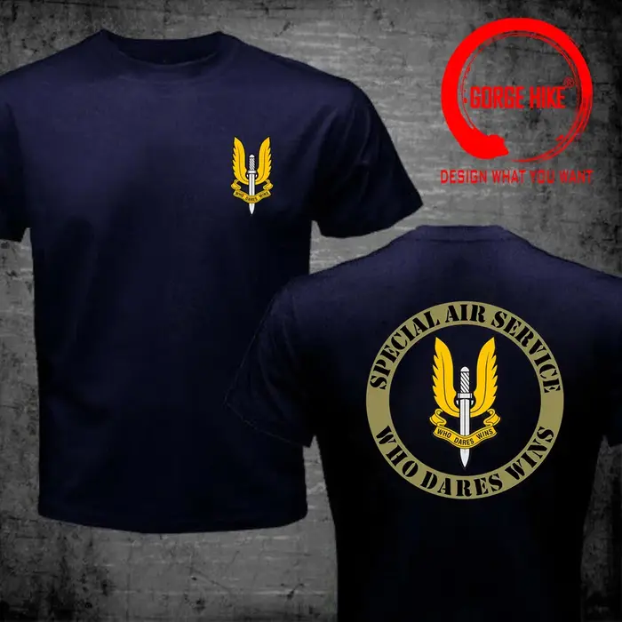T-shirt du service aérien spécial SAS Who Dares Wins pour hommes
