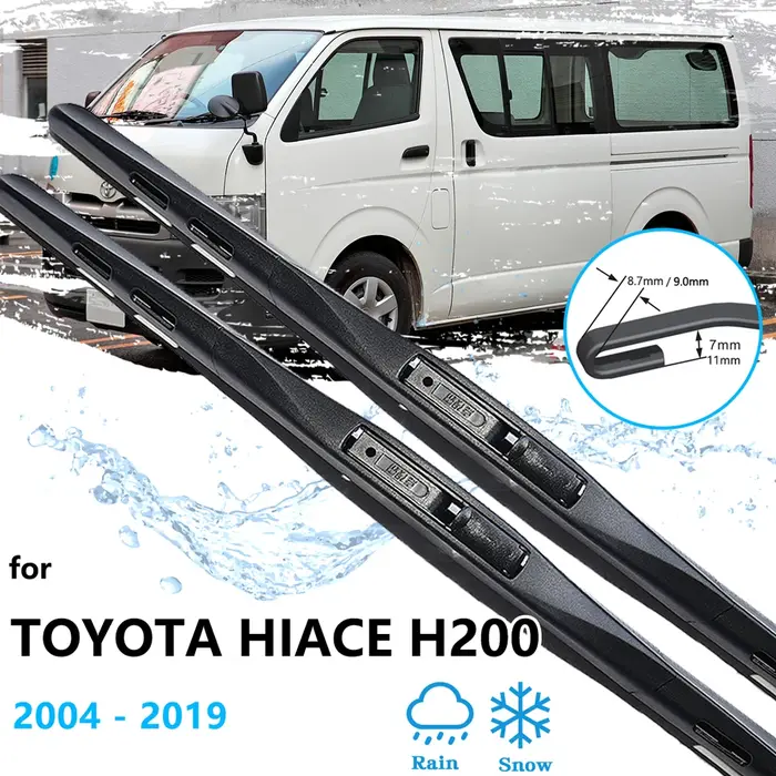 Balais d'essuie-glace avant et arrière, pare-brise, pare-brise, accessoires de livres, Toyota HiZanH