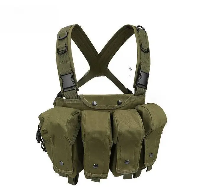 Gilet tactique avec sangle de poitrine AK, équipement de transport, veste de combat multifonctionnel