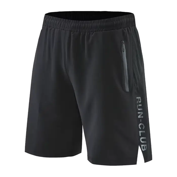Short de course en Patchwork pour hommes, Short d'entraînement, poches zippées, sport, séchage rapid