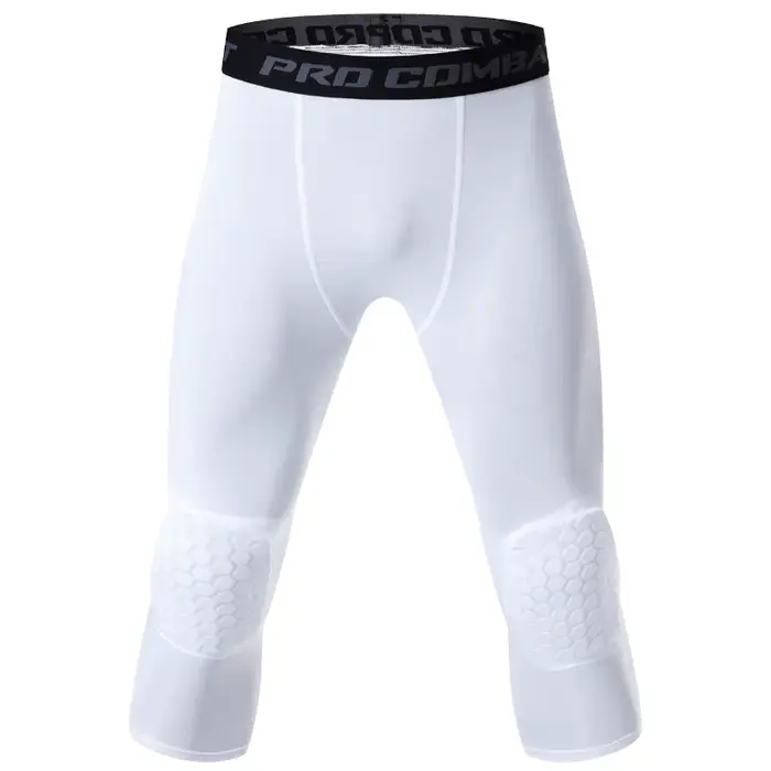 Collants de sport pour hommes, pantalons de Compression Anti-Collision, genouillères, séchage rapide