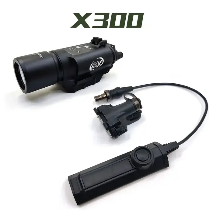 Lampe de poche tactique X300V IR X300 X300U, avec interrupteur, pour la chasse, Rail de 20mm, équipe