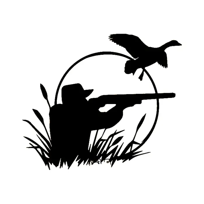 LYKX autocollant de voiture créatif chasseur canard sauvage chasse voiture décalcomanies vinyle auto