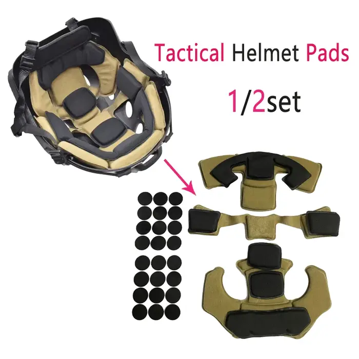 Coussinets remplacement casque tactique : mousse mémoire universelle confort protection chasse outdoor