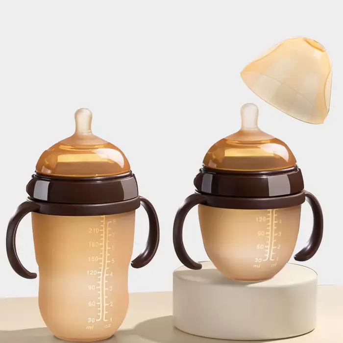 Biberons en Silicone Nano biberon avec poignée pour bébé sevrage biberon Anti-étouffement pour bébé 