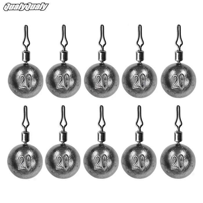 10 pièces plombs 3.5g 5g 7g 10g 14g 18g 20g poids de pêche plombs eau douce eau salée poids goutte t