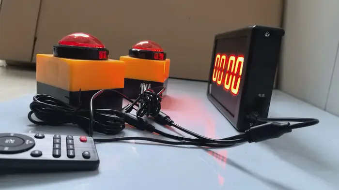 Minuterie multifonctionnelle à grand écran avec 2 boutons et télécommande pour les compétitions