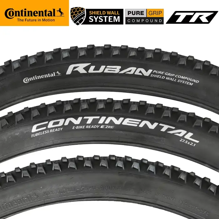 Continental Ruban Vtt Tubeless Ready Pneu Pliant 29x2.1/2.3 180TPI Composé Bouclier Mur Système Anti