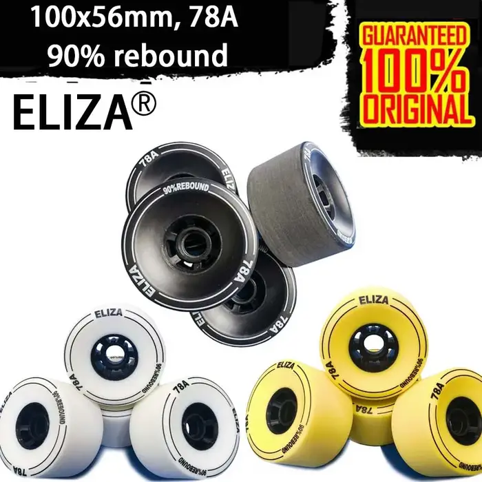 ELIZA roues de skateboard longboard 100*56mm SHR78A, roue de longboard électrique à rebond 90% surfa