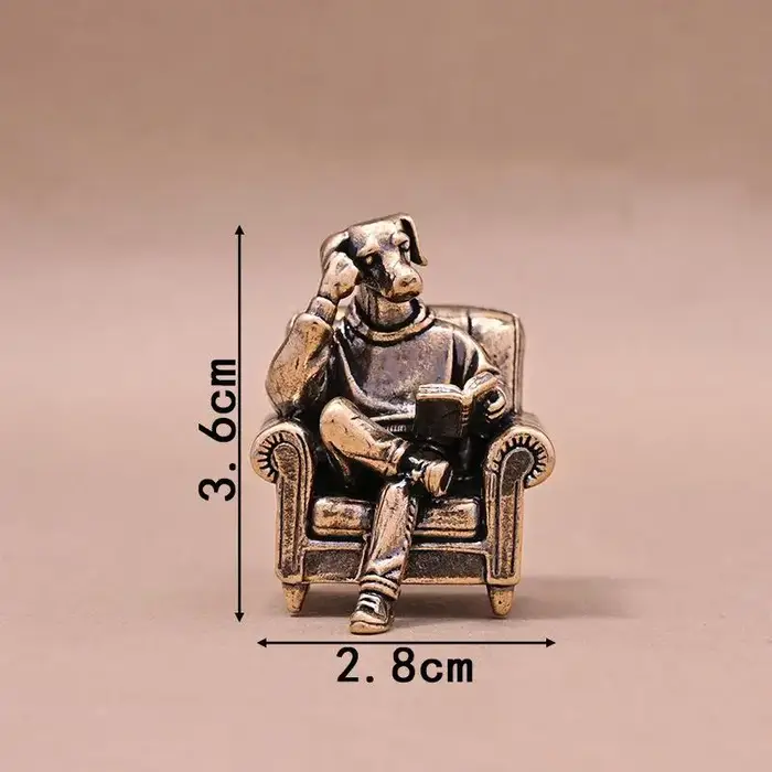 Figurine miniature Dog CEO, décoration de bureau rétro, ornement de collection