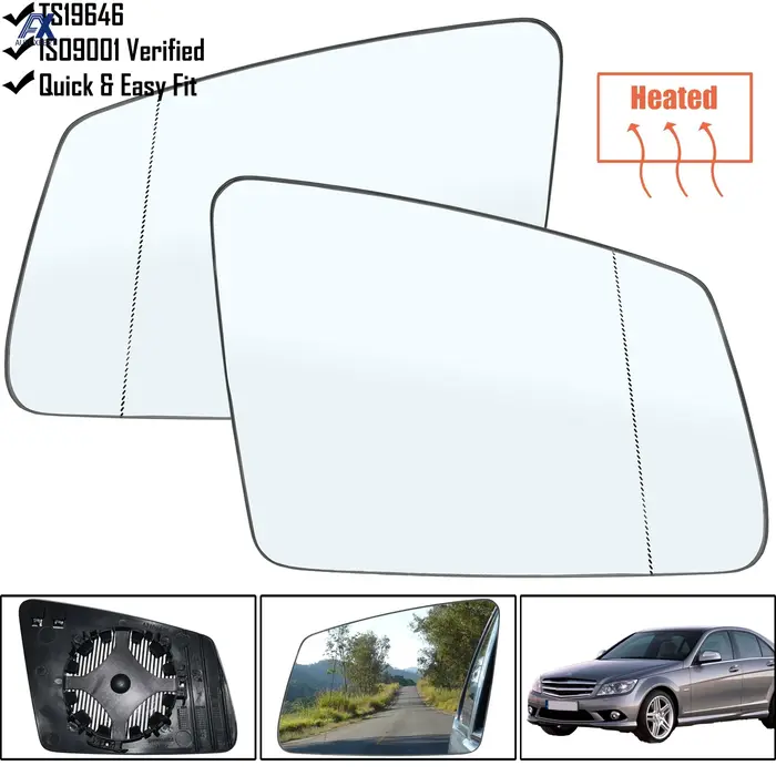 Pour Mercedes Benz W204 W212 W221 2010-2013 C E classe S rétroviseur latéral gauche et droit en verr