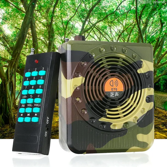 Amplificateur son rechargeable professionnel pour appel d'appâts - Outil de chasse avec haut-parleur amplificateur