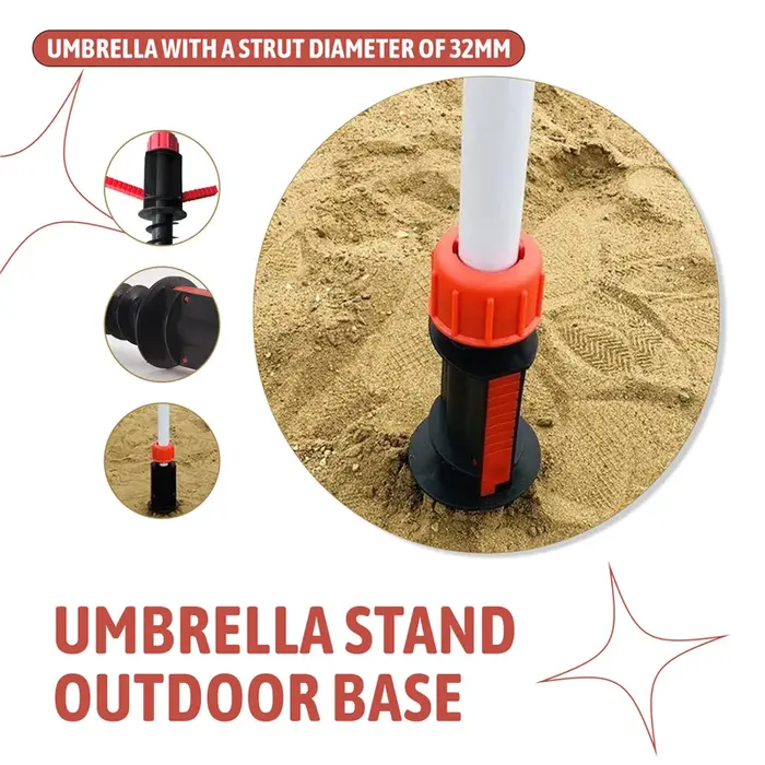 A19I-Beach parapluie sable ancre Camping en plein air tarière à gazon support en spirale support de 