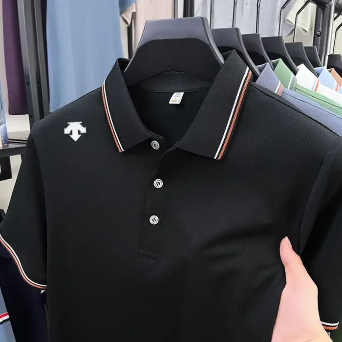 Polo décontracté de luxe haut de gamme pour homme avec logo brodé – Nouvelle collection été, respira