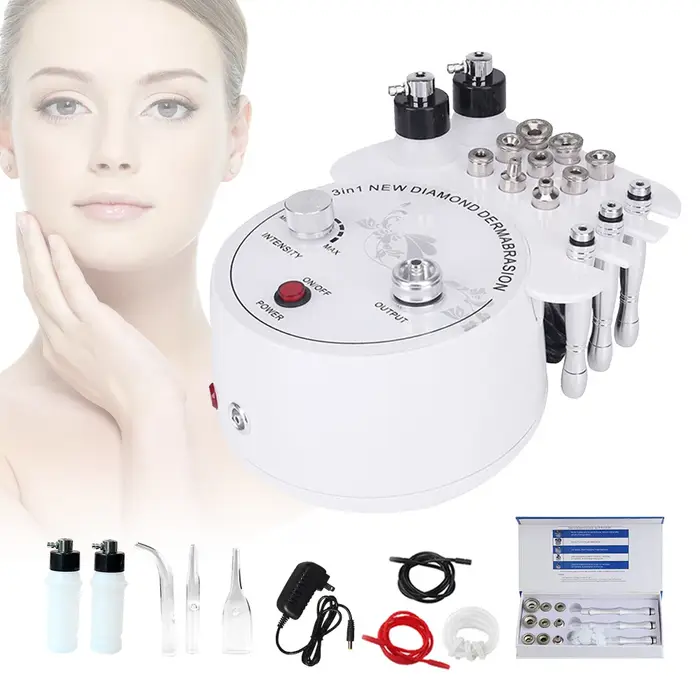 Machine de beauté à Microdermabrasion diamant 3 en 1, dispositif d'exfoliation par pulvérisation d'e