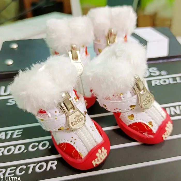 Bottes de neige antidérapantes pour animaux de compagnie et chiens, 4 pièces/lot, pour petits animau