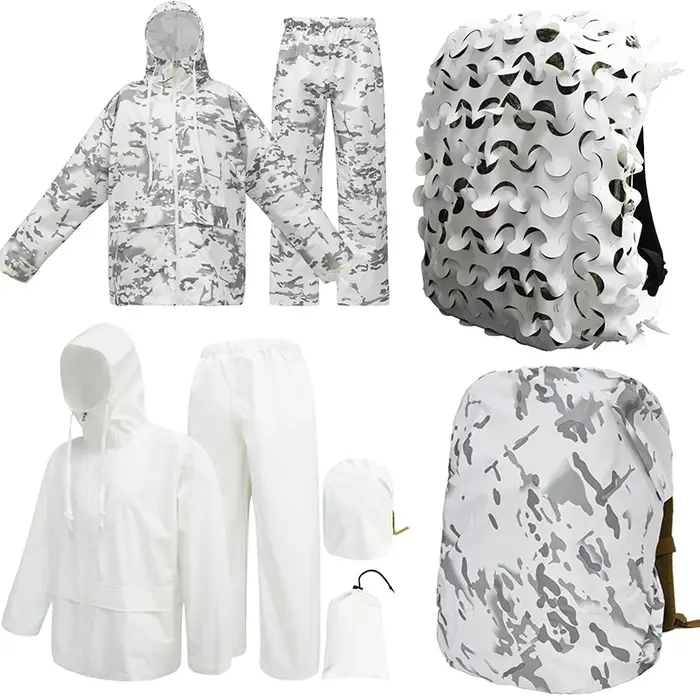 Housse camouflage sac à dos tactique - Couverture CS blanc camouflage pour dissimulation outdoor
