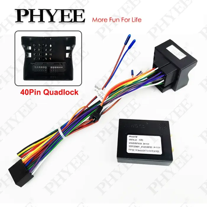 Adaptateur de harnais Quadlock, boîte de Bus CAN, câble de connecteur de prise Android 16 broches po