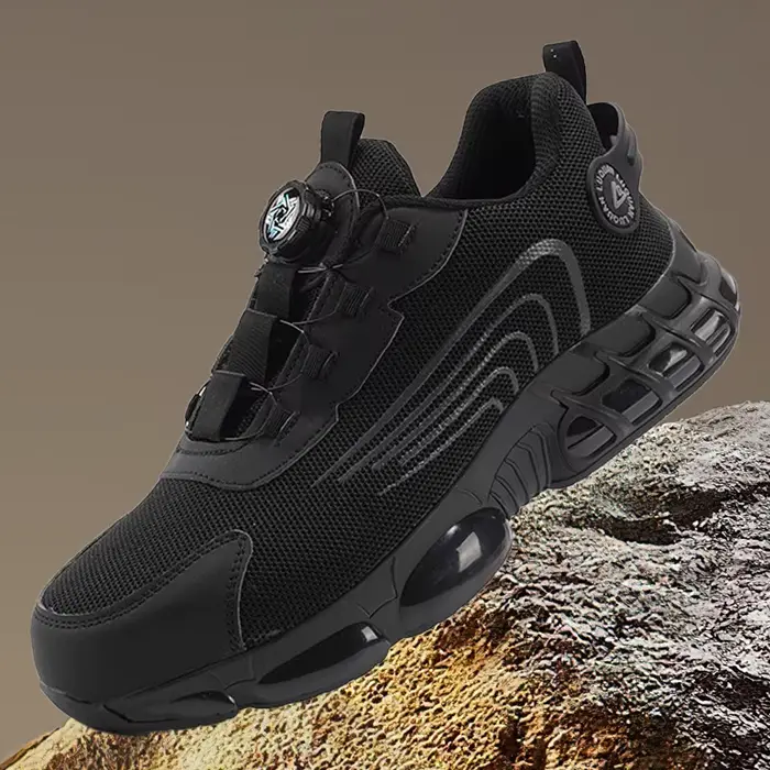 Chaussures de travail de sécurité pour hommes, légères, à embout en acier, anti-perforation, anti-éc