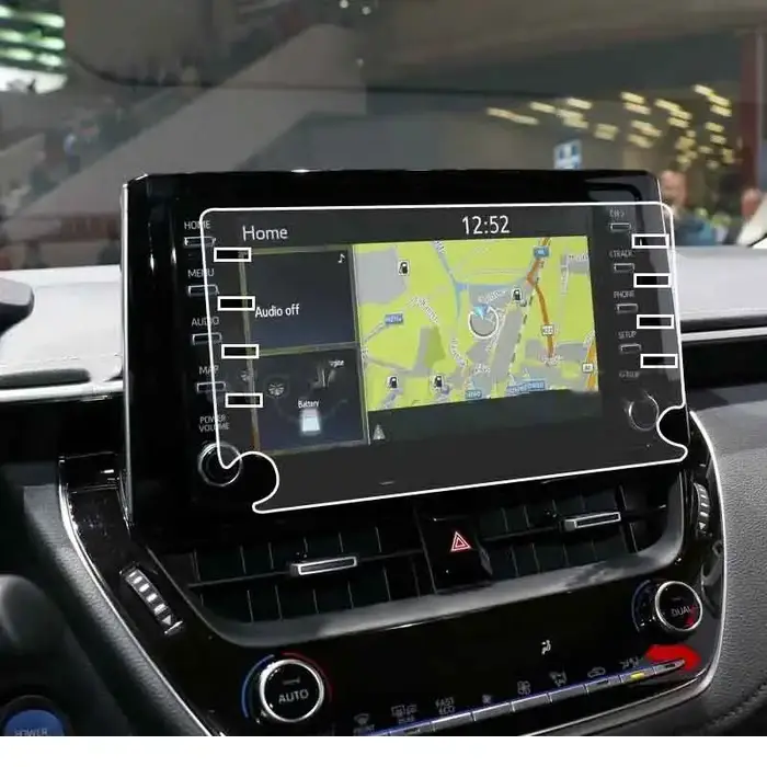 Pour Toyota corolla/C-HR 2019-2022 8 pouces écran d'affichage de contrôle Central verre trempé Film 