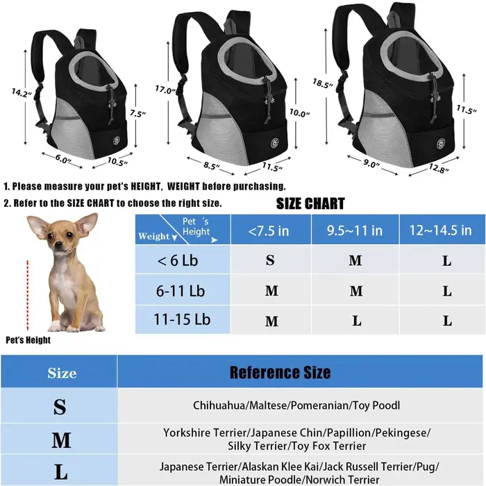 Sac à dos pour chien mains libres, sac à bandoulière confortable pour animaux de compagnie, voyage sécurisé, camping, randonnée, transport de chiens et chats en plein air