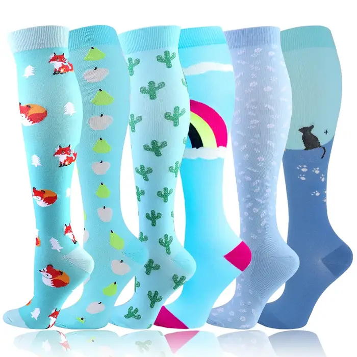 Chaussettes de compression 20-30 mmHg pour varices - Sport, voyage, infirmières - Homme Femme