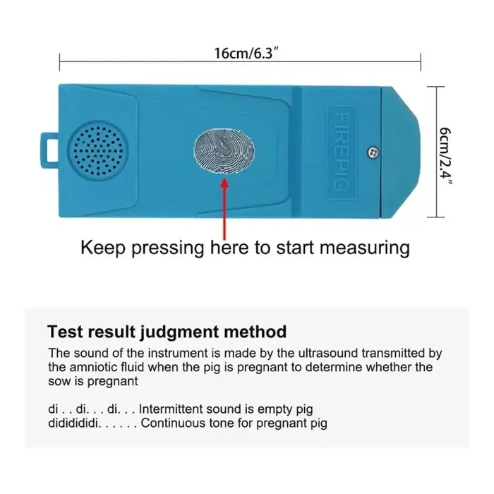 Dispositif de détection de grossesse vétérinaire rechargeable portatif intelligent
